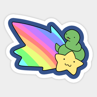 Rainbow Shooting Star Snake Sticker